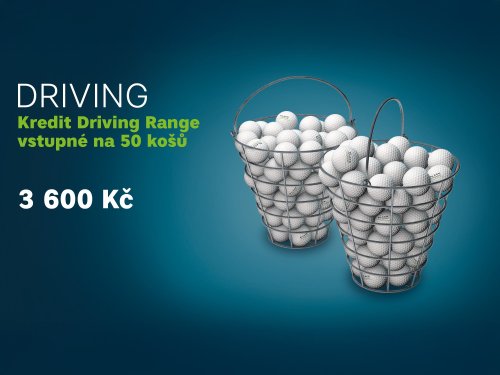 Kredit Driving Range 3 600 Kč - vstupné na 50 košů