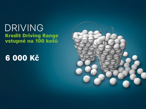 Kredit Driving Range 6 000 Kč - vstupné na 100 košů