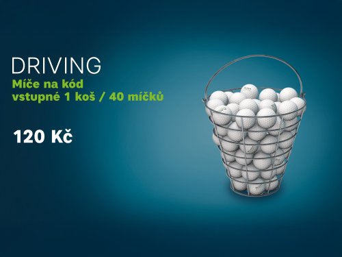 Míče na kód - vstupné 1 koš / 40 míčků